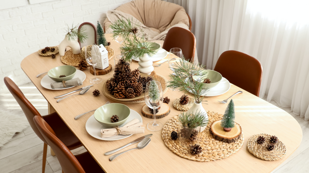 Basic Winter Dinner Party Table Layout